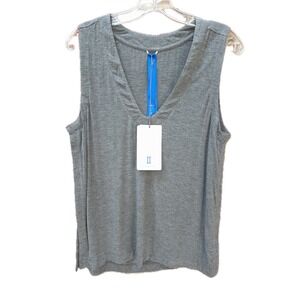 NWT Kit and Ace Small Spotlight Sleeveless Gray V-Neck Tank Boyfriend Fit Size 4